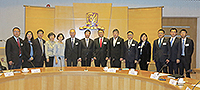 Delegates from Zhejiang University pose for a group photo with Prof. Rocky Tuan (seventh from right), Vice-Chancellor of CUHK and other faculty members